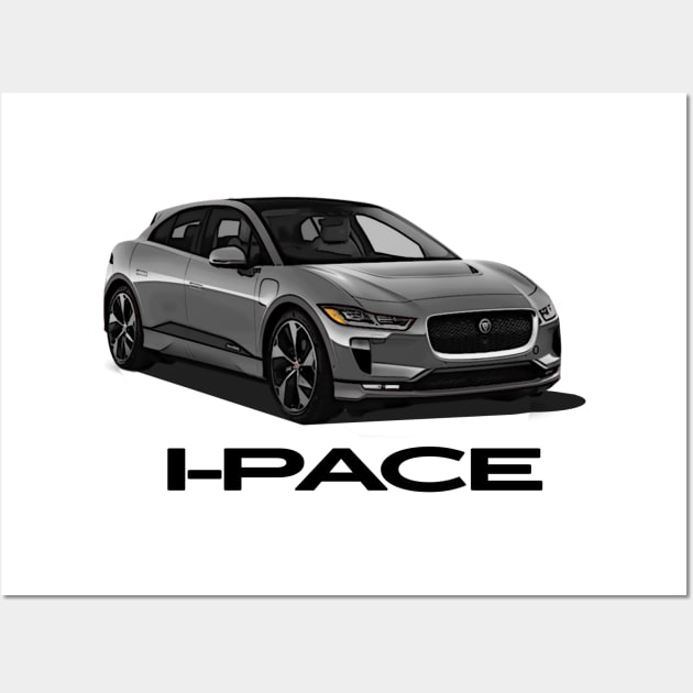 Jaguar I-Pace Grey Wall Art by Woreth